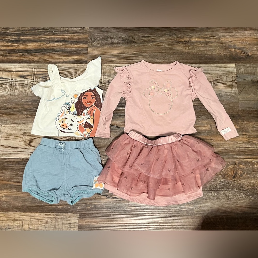 2T Moana outfit and 2T Minnie Mouse outfit